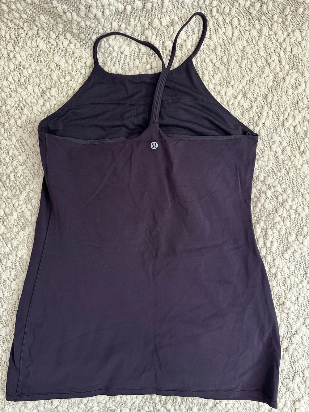 Lululemon Sun Setter Tank Top Boysenberry High Neck Strappy Back Size 10